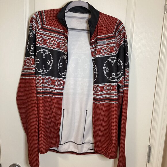 Sugoi Men's Cycling Biking Jacket Size L Red Black Back Pockets Performance - Picture 3 of 7